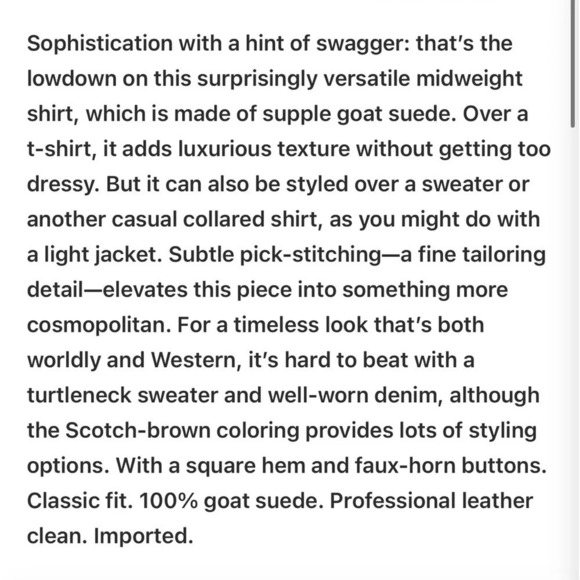 The Territory Ahead Tan Suede Shirt Size Large - Picture 14 of 14